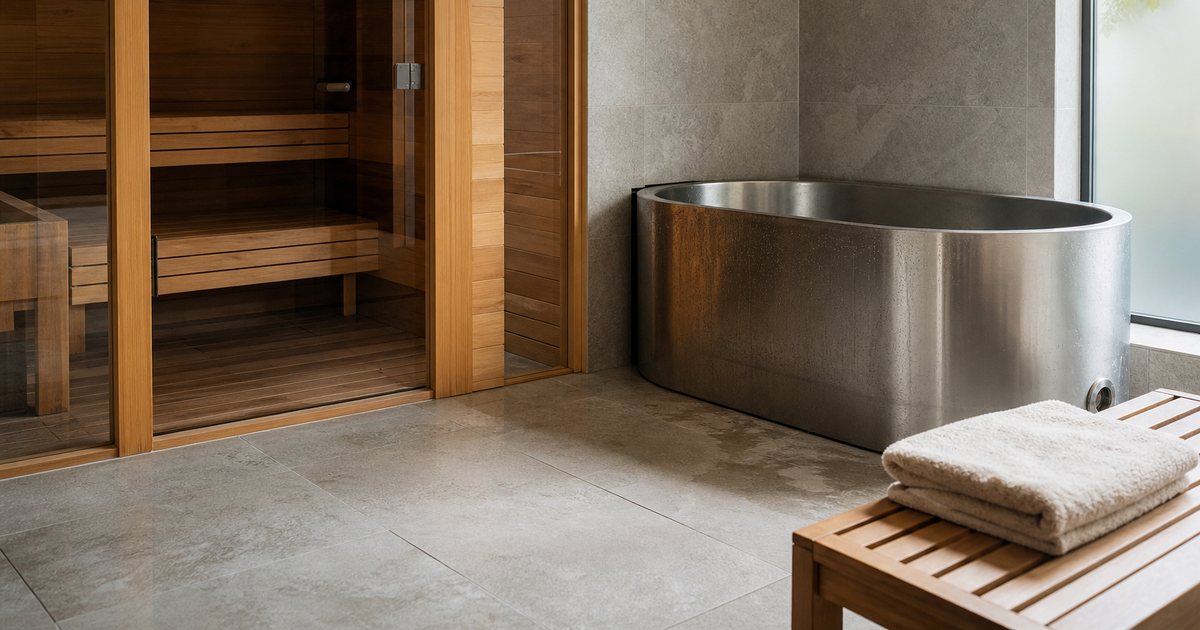 Why does a recovery zone with sauna and cold plunge belong in a luxury home gym?